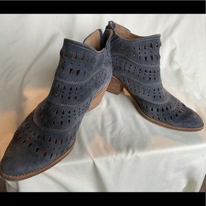 Sofft denim laser cut booties